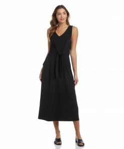 Karen Kane Tie-Front Midi Dress