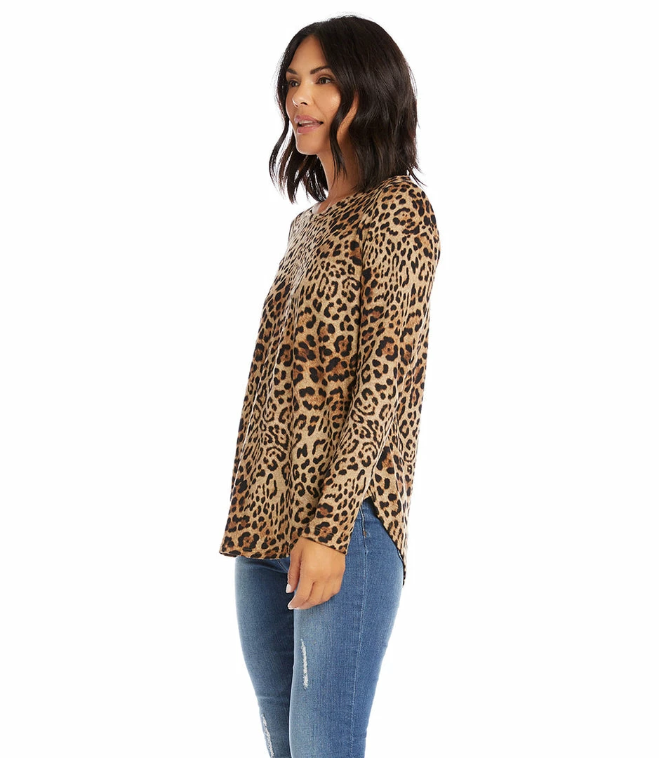 Karen Kane Petite Size Long Sleeve Shirttail Top Petites