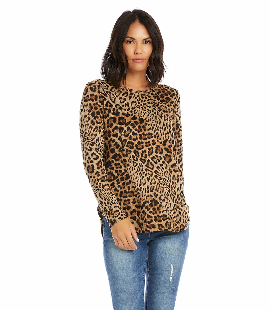 Karen Kane Petite Size Long Sleeve Shirttail Top Petites
