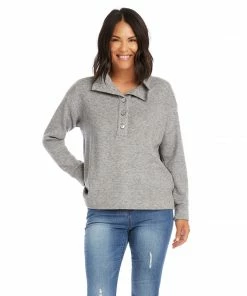 Karen Kane Hi-Lo Henley Sweater Clothing