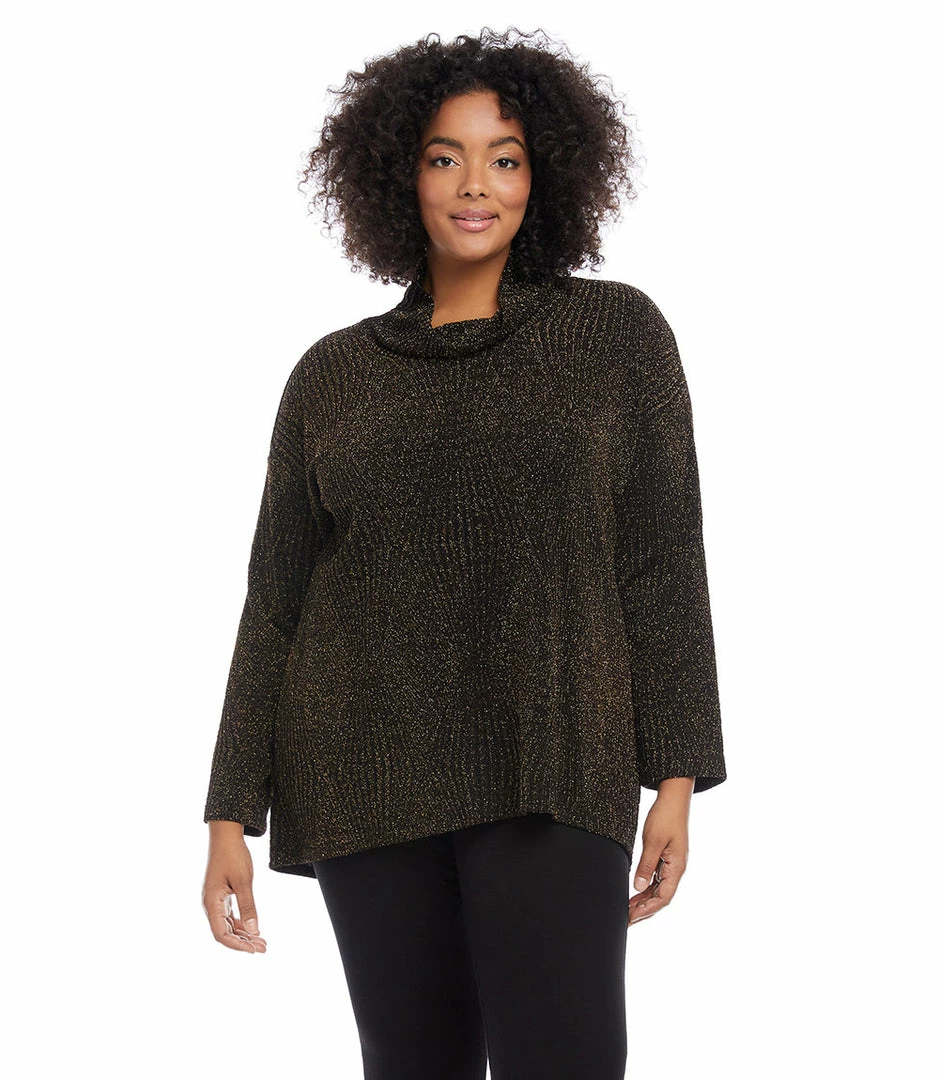 Karen Kane Plus Size Hi-Lo Turtleneck Top