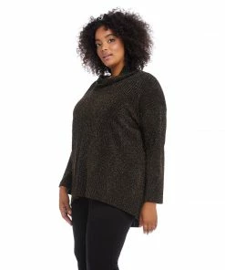 Karen Kane Plus Size Hi-Lo Turtleneck Top