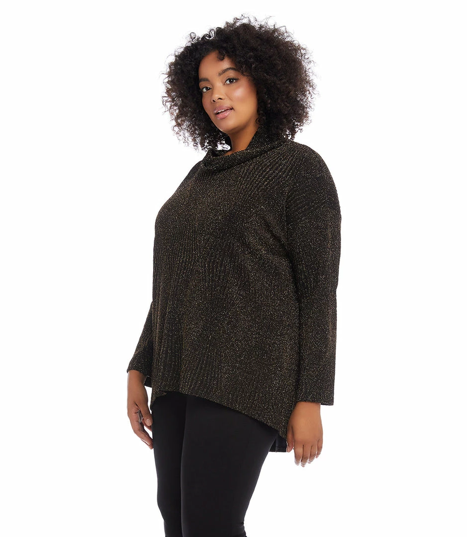Karen Kane Plus Size Hi-Lo Turtleneck Top