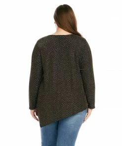 Karen Kane Plus Size Gold Asymmetric Hem Top