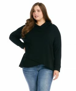 Karen Kane Plus Size Crossover Hoodie