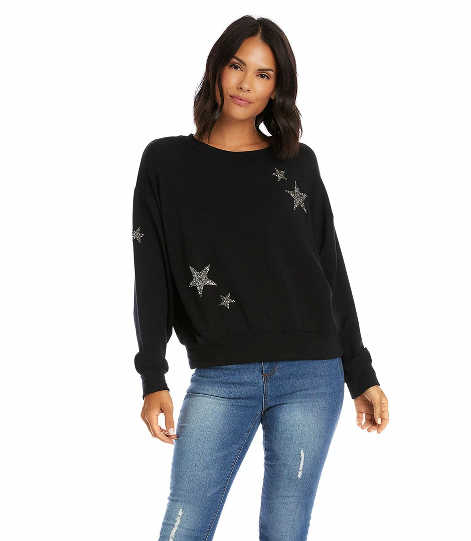 Karen Kane Petite Size Embellished Star Top