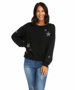 Karen Kane Petite Size Embellished Star Top