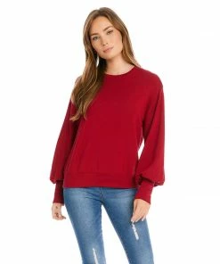 Karen Kane Petites Petite Size Puff Sleeve Sweatshirt