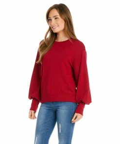 Karen Kane Petites Petite Size Puff Sleeve Sweatshirt