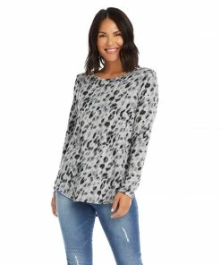 Karen Kane Petite Size Long Sleeve Shirttail Top Petites
