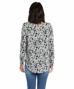 Karen Kane Petite Size Long Sleeve Shirttail Top Petites