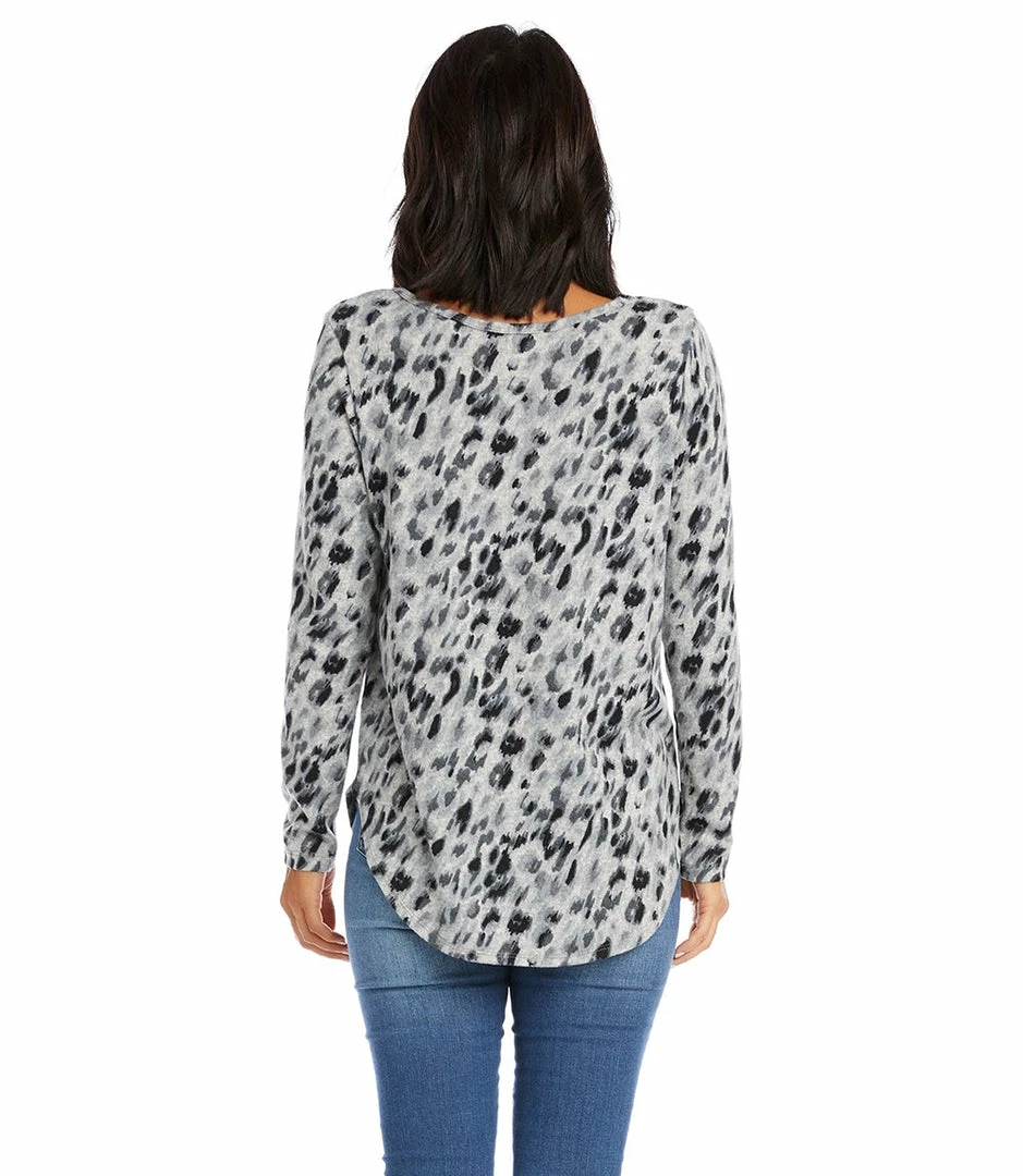 Karen Kane Petite Size Long Sleeve Shirttail Top Petites