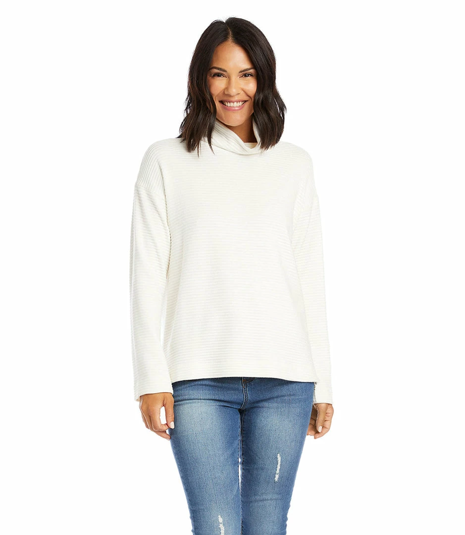 Karen Kane Clothing Petite Size Turtleneck Hi-Lo Sweater