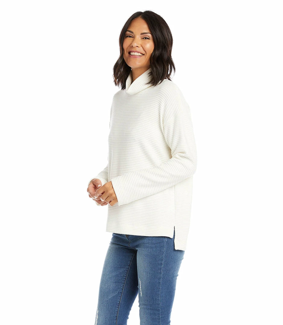 Karen Kane Clothing Petite Size Turtleneck Hi-Lo Sweater