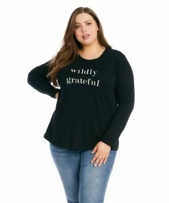 Karen Kane Plus Size Grateful T-Shirt