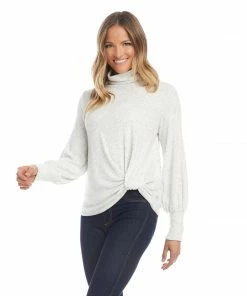 Karen Kane Clothing Petite Size Turtleneck Pick-Up Top