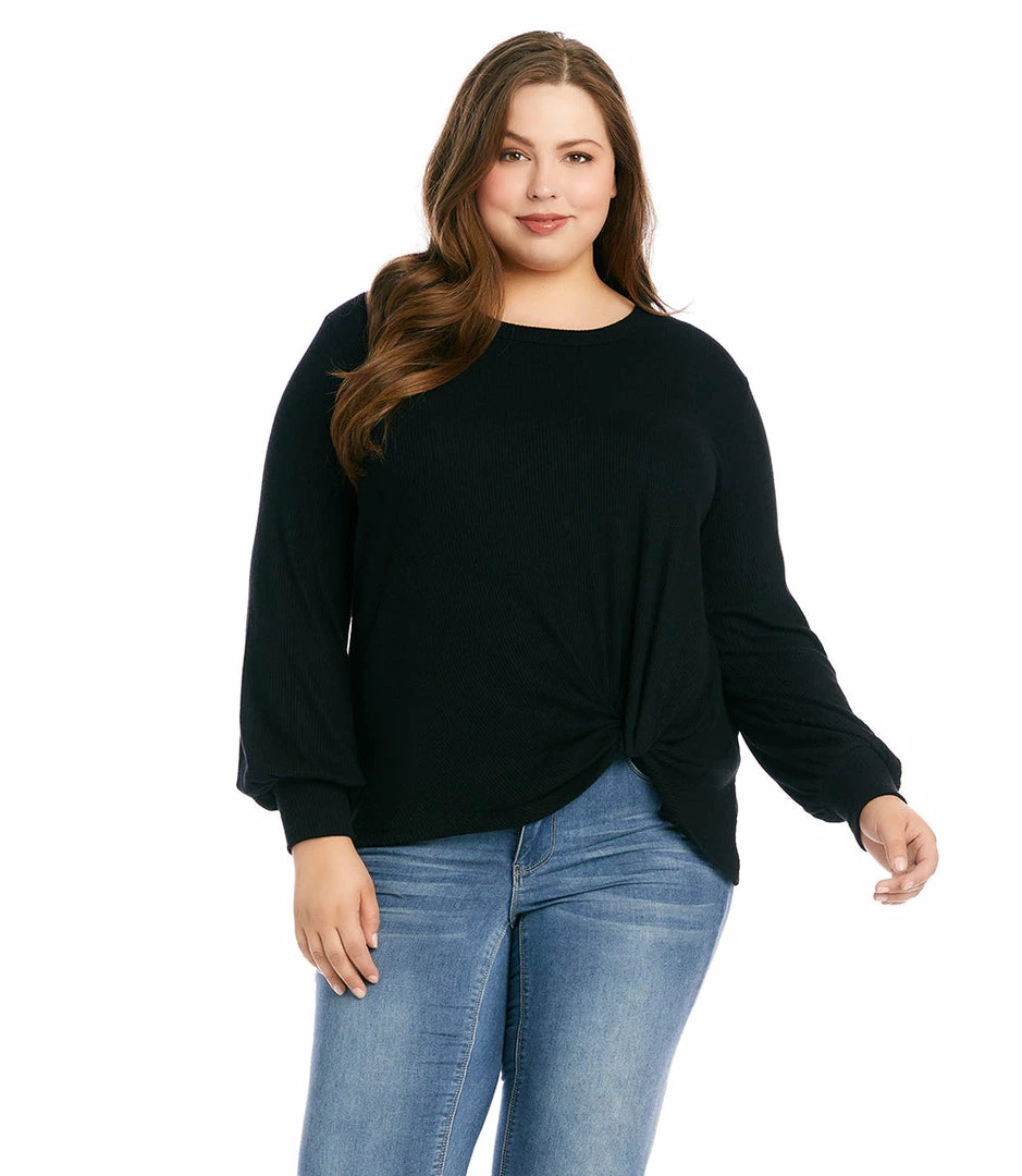 Karen Kane Plus Size Side Pick-Up Top