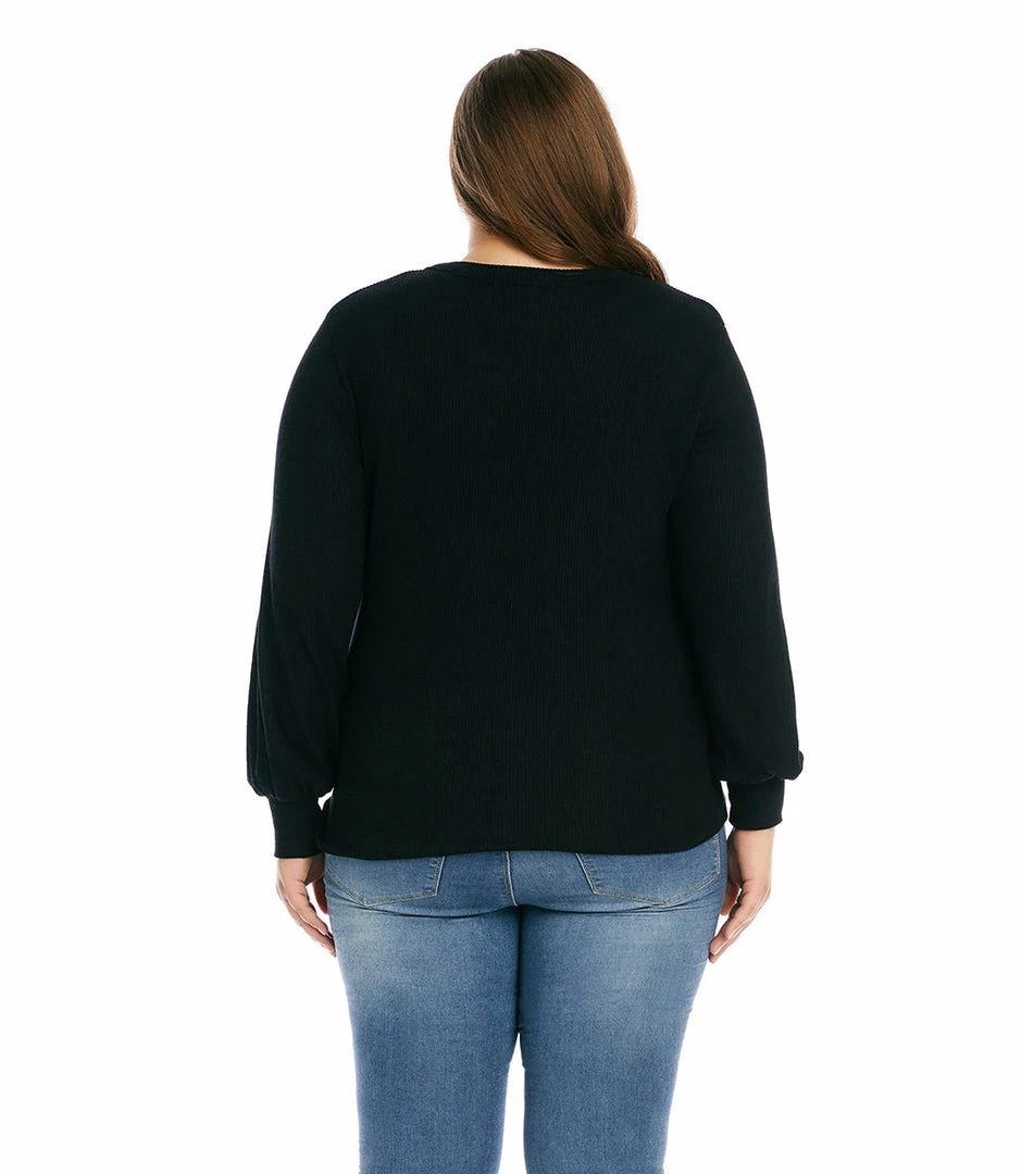 Karen Kane Plus Size Side Pick-Up Top