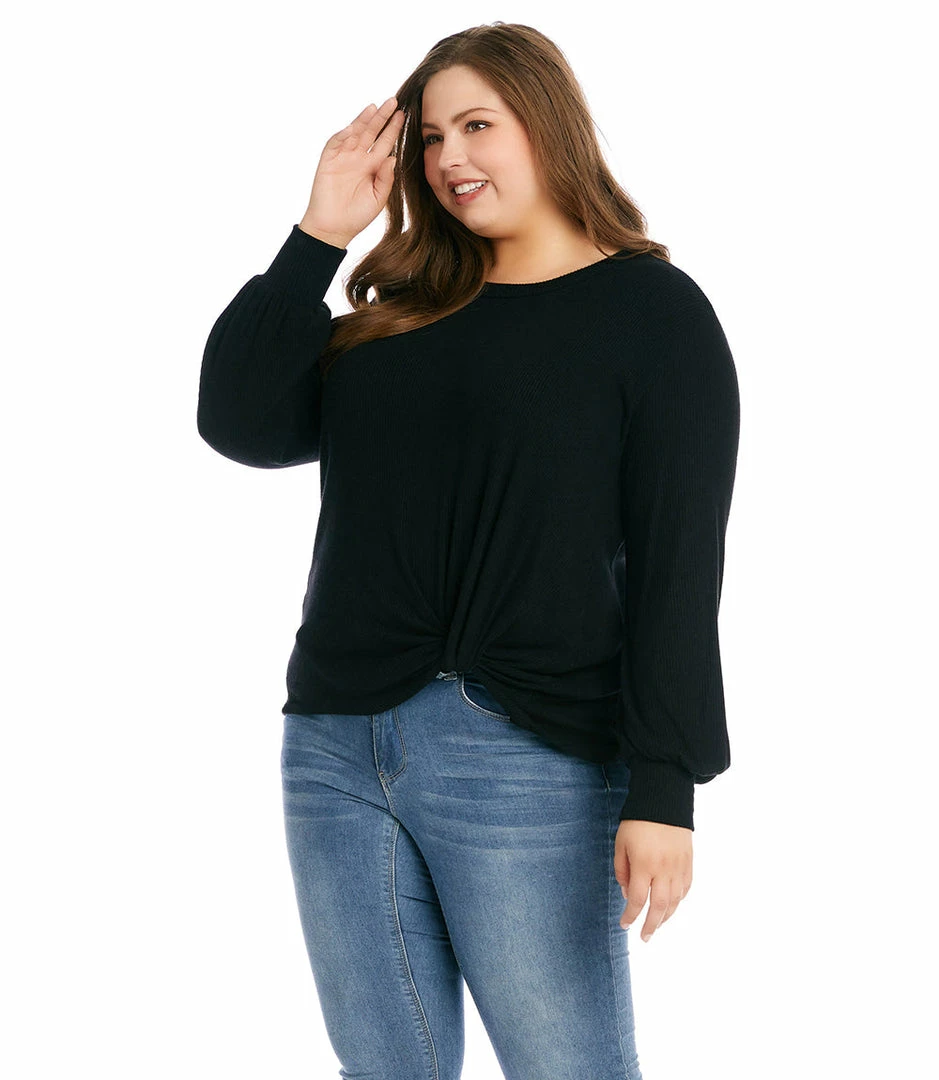Karen Kane Plus Size Side Pick-Up Top