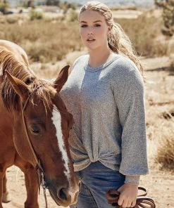 Karen Kane Plus Size Side Pick-Up Top