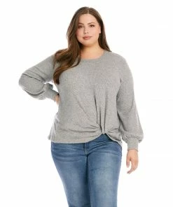 Karen Kane Plus Size Side Pick-Up Top