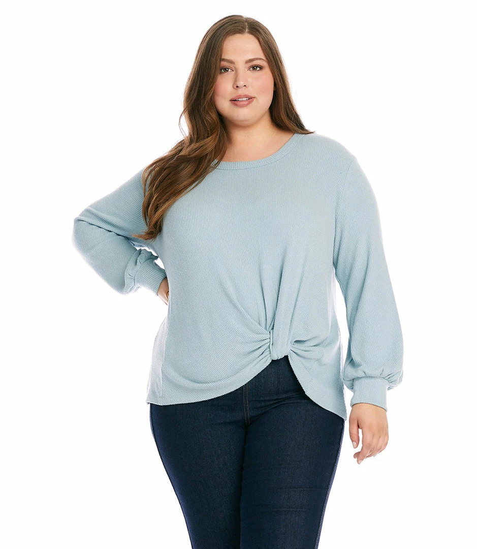 Karen Kane Plus Size Side Pick-Up Top