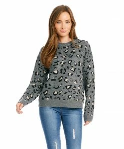 Karen Kane Animal Jacquard Sweater Clothing