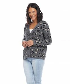 Karen Kane Clothing Animal Jacquard Cardigan