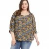 Karen Kane Plus Size Blouson Sleeve Top New Arrivals