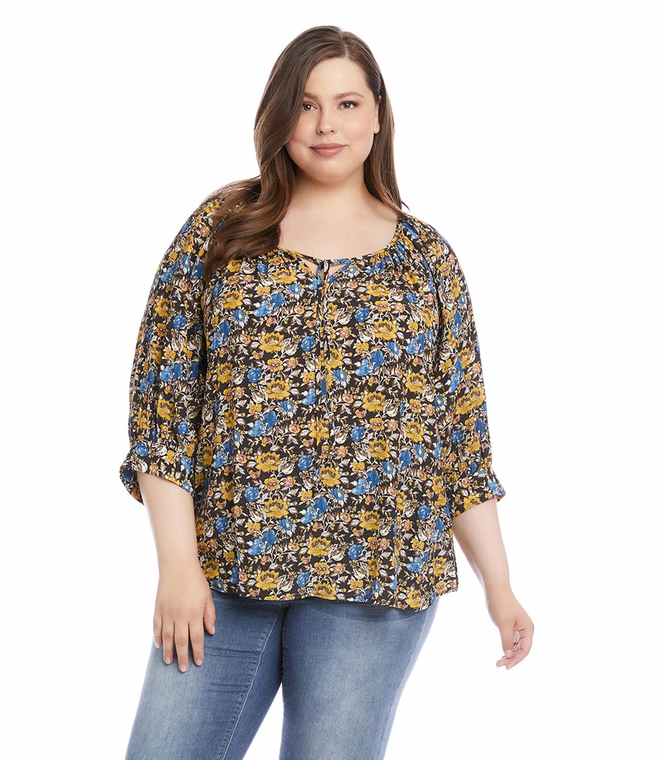 Karen Kane Plus Size Blouson Sleeve Top New Arrivals