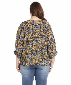 Karen Kane Plus Size Blouson Sleeve Top New Arrivals