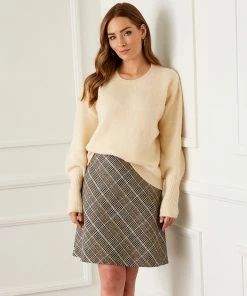 Karen Kane Bias Cut Glen Plaid Skirt New Arrivals