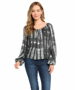 Karen Kane New Arrivals Blouson Sleeve Peasant Top