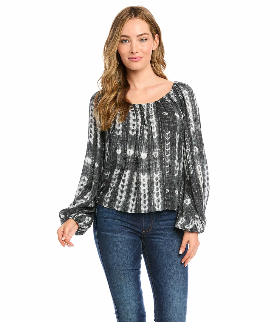 Karen Kane New Arrivals Blouson Sleeve Peasant Top