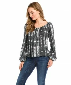 Karen Kane New Arrivals Blouson Sleeve Peasant Top
