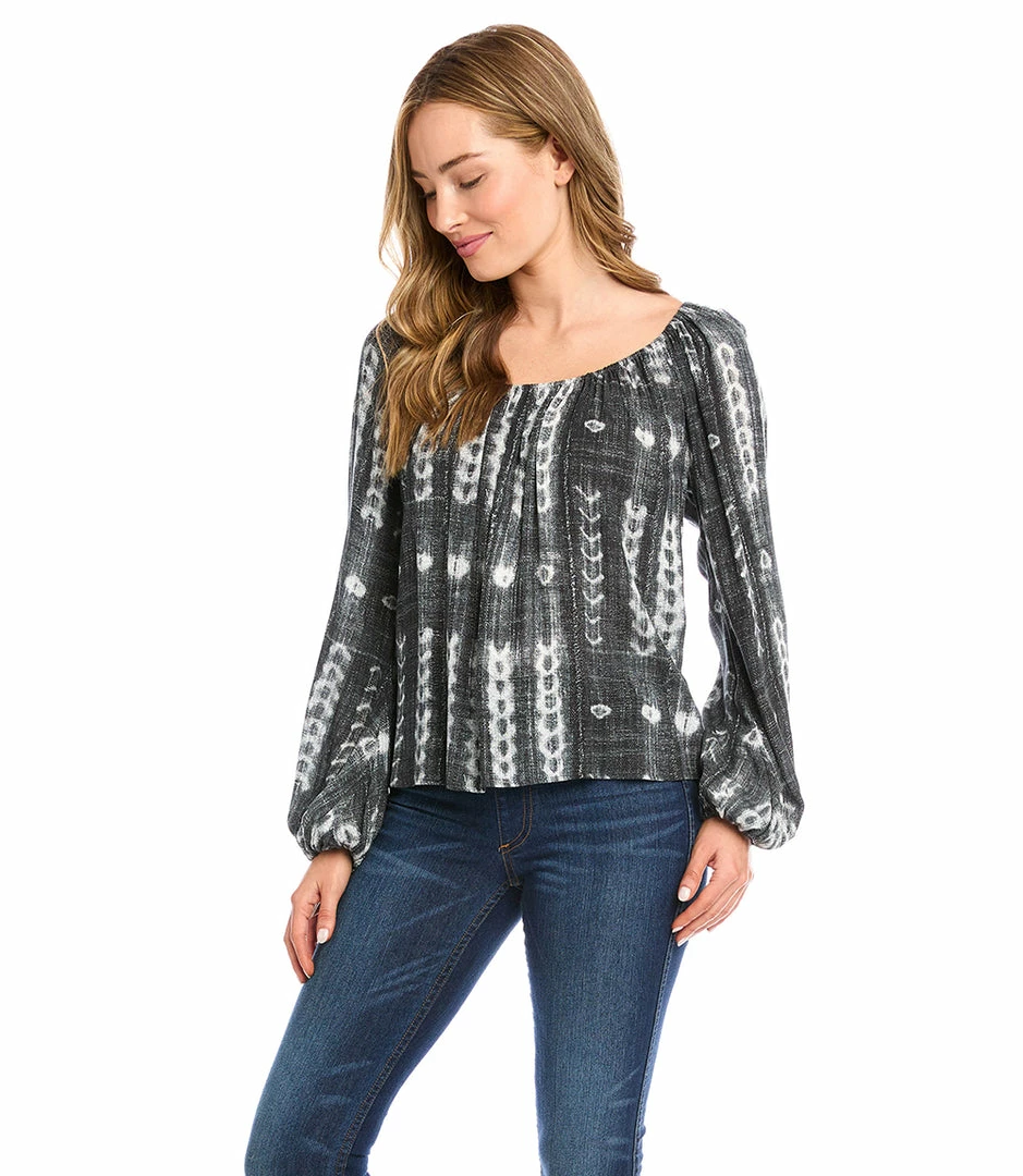 Karen Kane New Arrivals Blouson Sleeve Peasant Top
