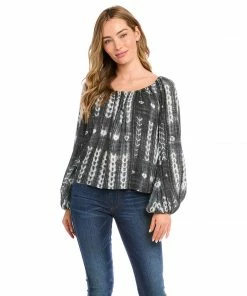 Karen Kane New Arrivals Blouson Sleeve Peasant Top