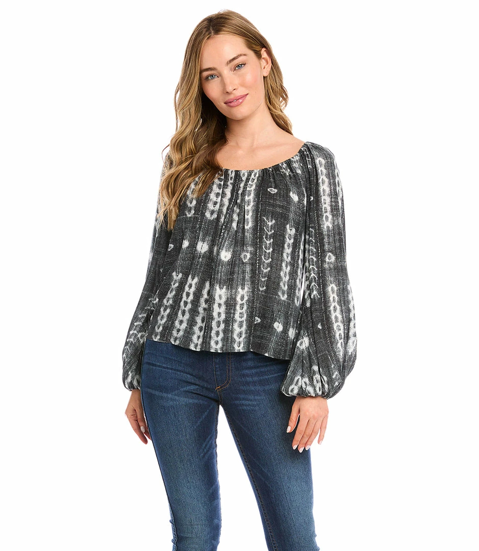 Karen Kane New Arrivals Blouson Sleeve Peasant Top