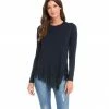 Karen Kane Petite Size Asymmetric Fringe Top