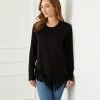 Karen Kane Asymmetric Fringe Top