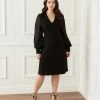 Karen Kane New Arrivals Plus Size Sheer Sleeve Dress