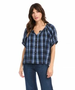 Karen Kane New Arrivals Short Sleeve Peasant Top