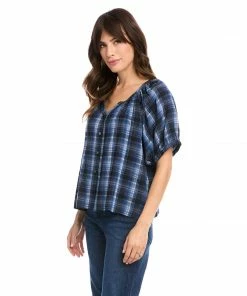 Karen Kane New Arrivals Short Sleeve Peasant Top
