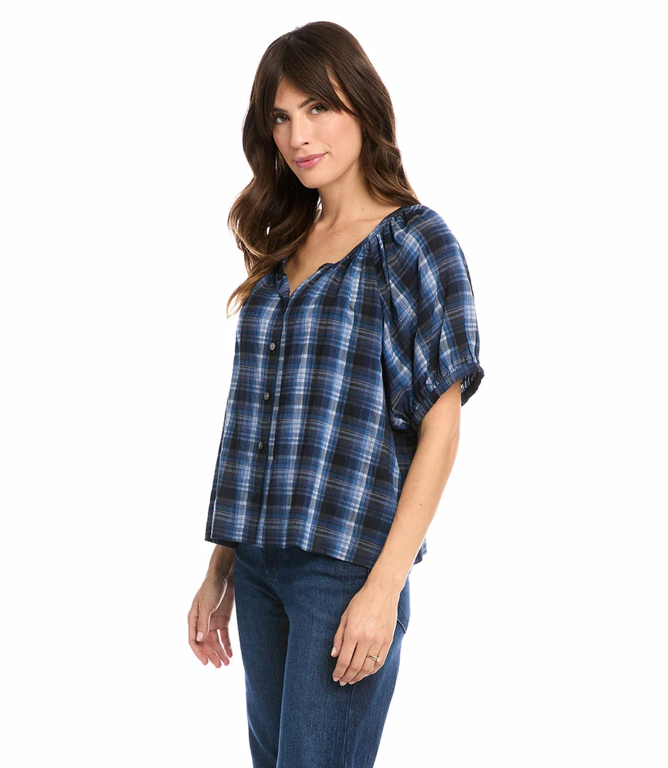 Karen Kane New Arrivals Short Sleeve Peasant Top