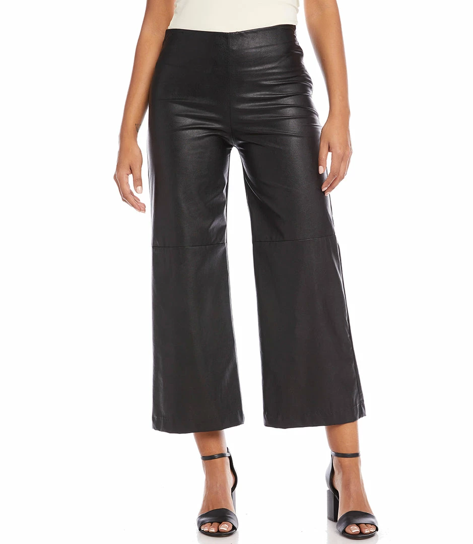 Karen Kane New Arrivals Cropped Faux Leather Pants