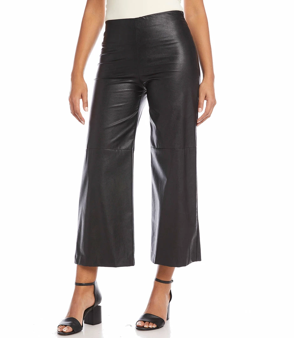 Karen Kane New Arrivals Cropped Faux Leather Pants