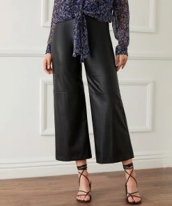 Karen Kane New Arrivals Cropped Faux Leather Pants