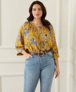Karen Kane New Arrivals Plus Size Blouson Sleeve Top