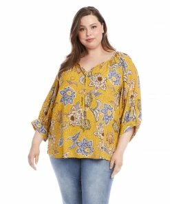 Karen Kane New Arrivals Plus Size Blouson Sleeve Top