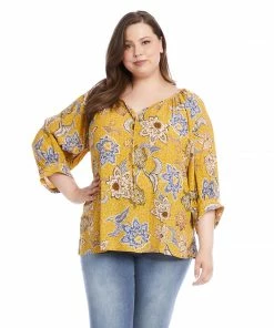 Karen Kane New Arrivals Plus Size Blouson Sleeve Top